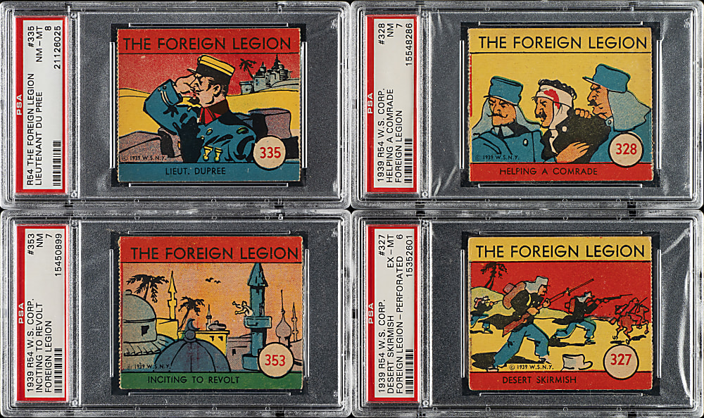 1939 R54 W.S. Corporation "The Foreign Legion" PSA-Graded Partial Set (31/48)
