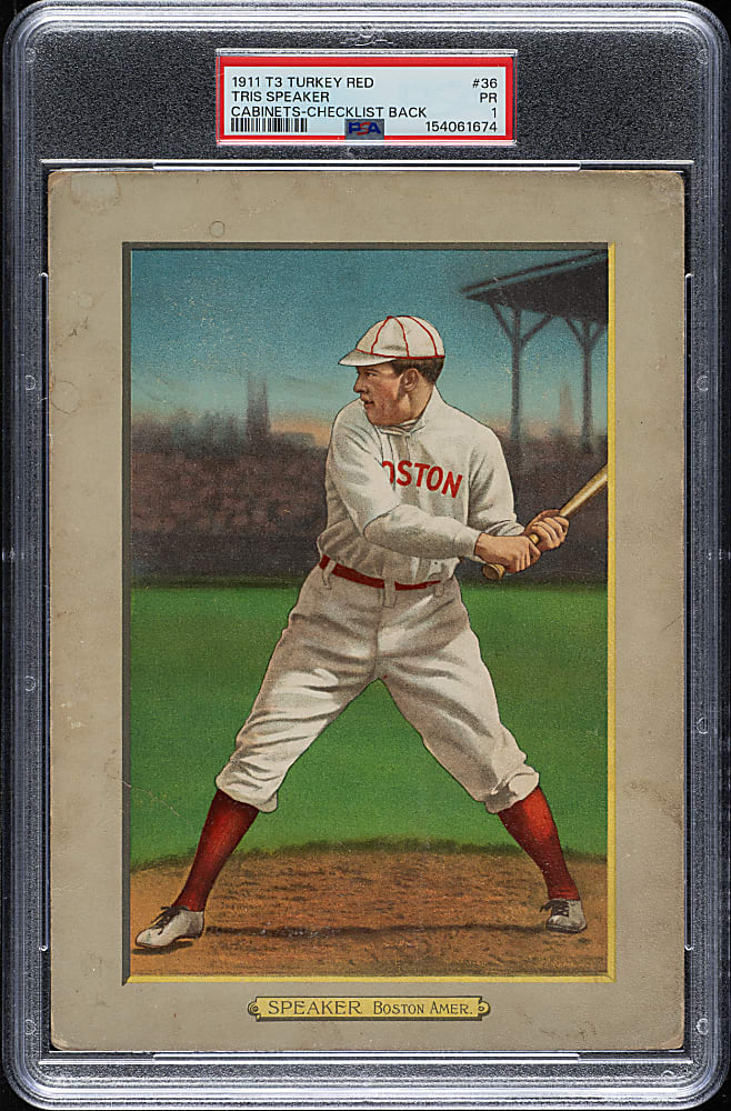 1911 T3 Turkey Red #36 Tris Speaker PSA POOR 1