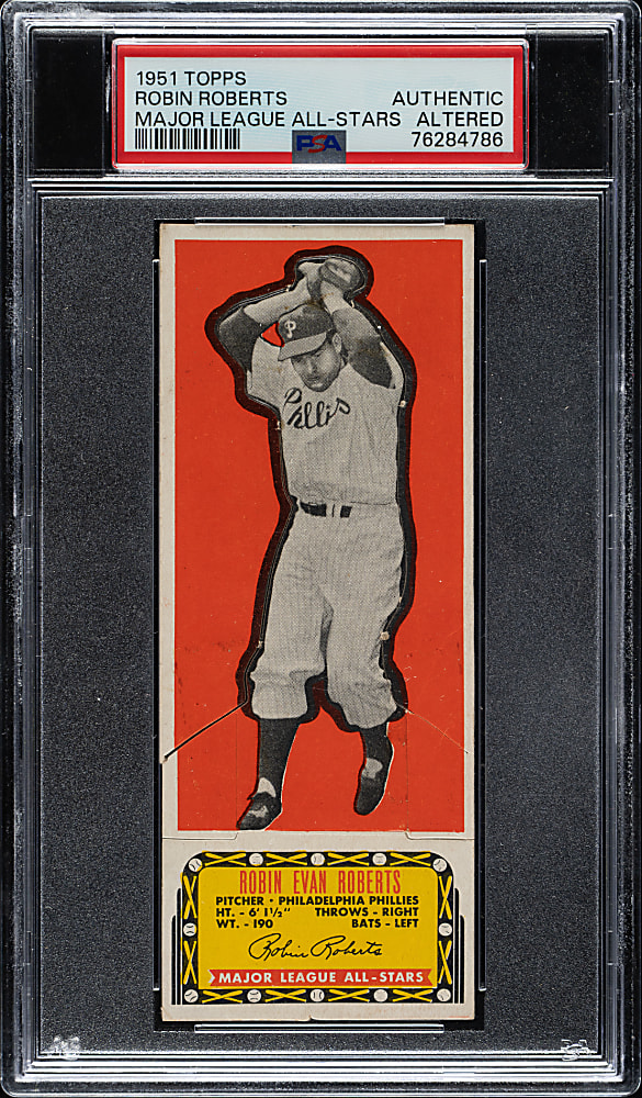 Exceedingly Rare 1951 Topps Major League All-Stars Robin Roberts PSA Authentic