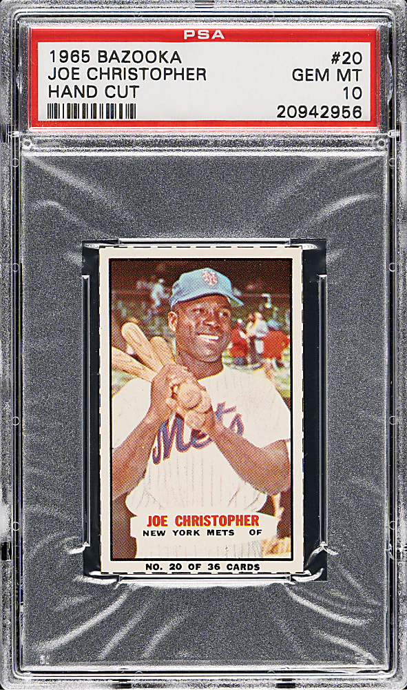 1965 Bazooka #20 Joe Christopher PSA GEM MINT 10 - 1 of 3!