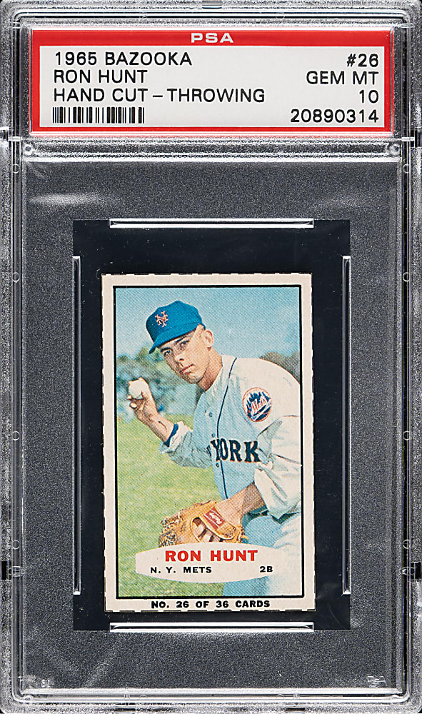1965 Bazooka #26 Ron Hunt PSA GEM MINT 10 - 1 of 3!