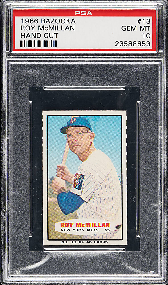 1966 Bazooka #13 Roy McMillan PSA GEM MINT 10 - 1 of 3!