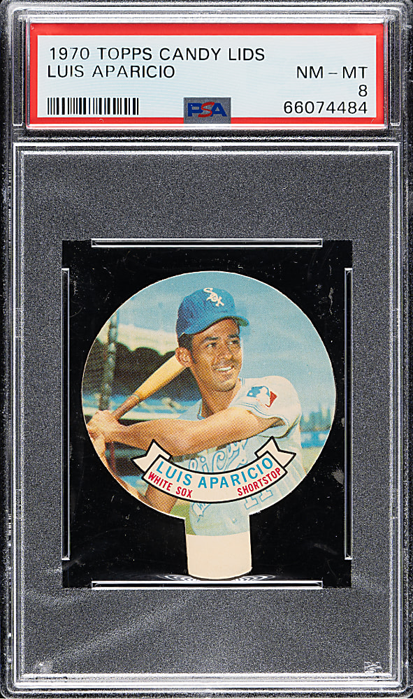 1970 Topps Candy Lids Luis Aparicio PSA NM-MT 8 - 1 of 1!