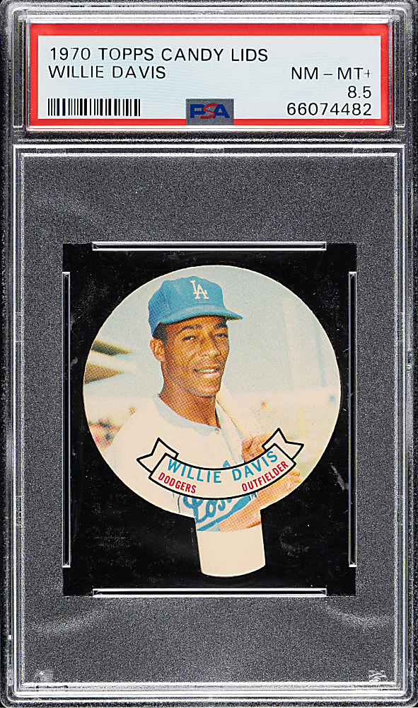 1970 Topps Candy Lids Willie Davis PSA NM-MT+ 8.5 - 1 of 1!