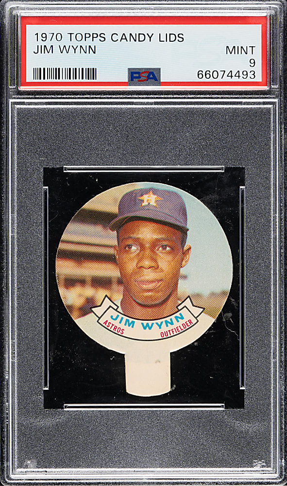 1970 Topps Candy Lids Jim Wynn PSA MINT 9 - 1 of 2 - Highest Graded!