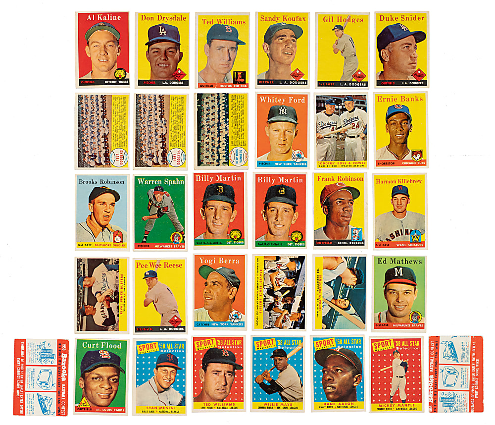 1958 Topps Complete Set (494) Plus Two Contest Cards and 94 Duplicates