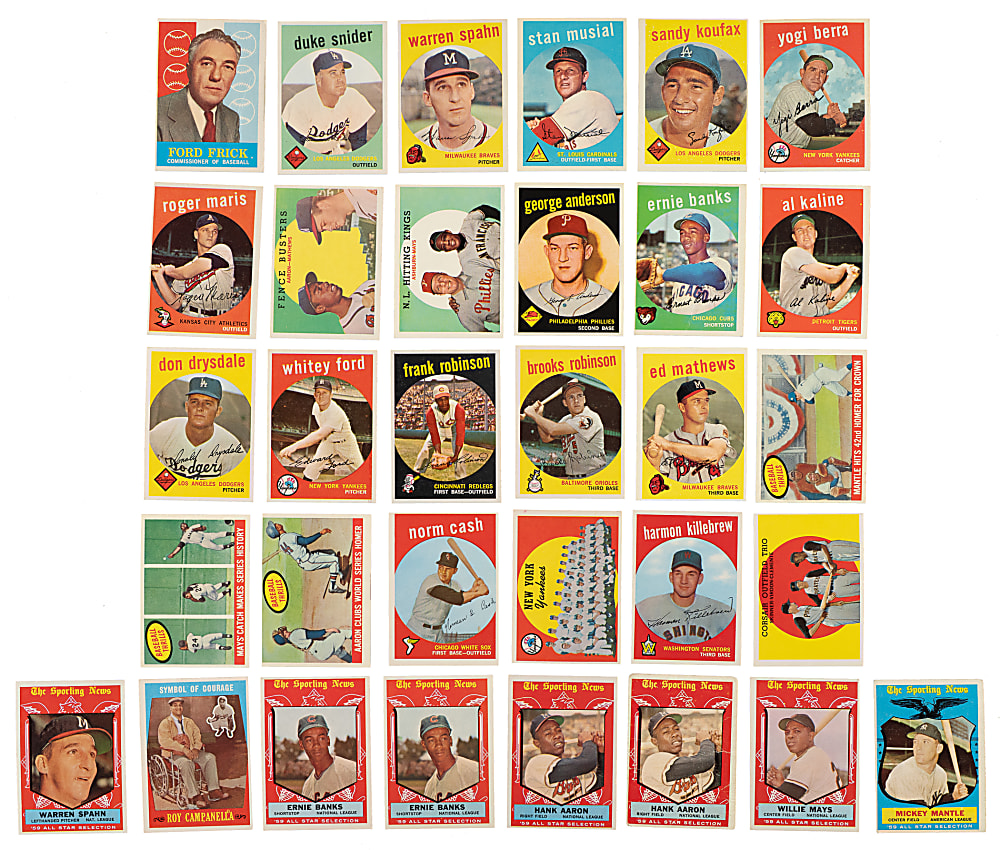 1959 Topps Near-Complete Set (571/572) Plus 144 Duplicates