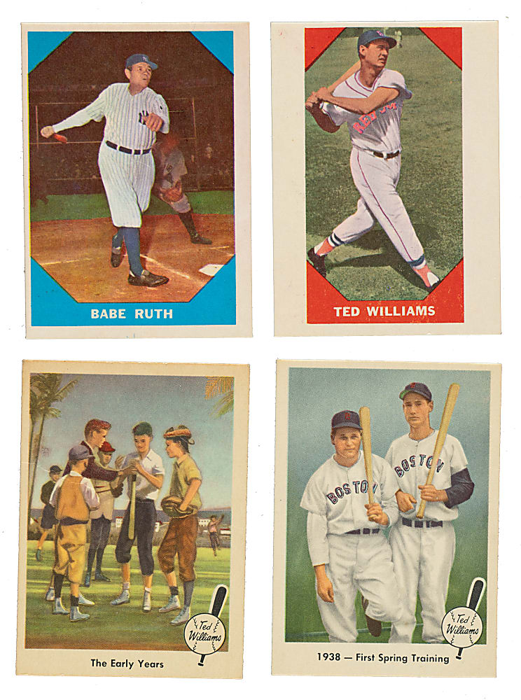 1959 Fleer Ted Williams and 1960 Fleer All-Time Greats Partial Set Pair (2 Sets, 100 Cards)