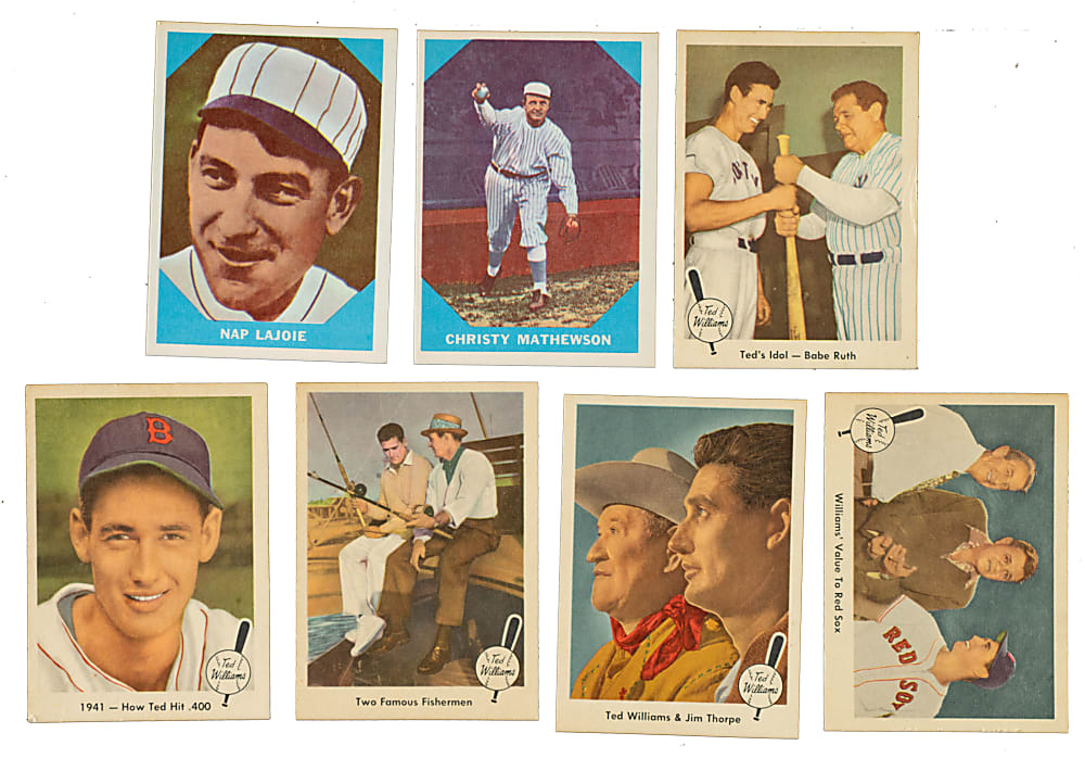 1959 Fleer Ted Williams and 1960 Fleer All-Time Greats Partial Set Pair (2 Sets, 100 Cards)