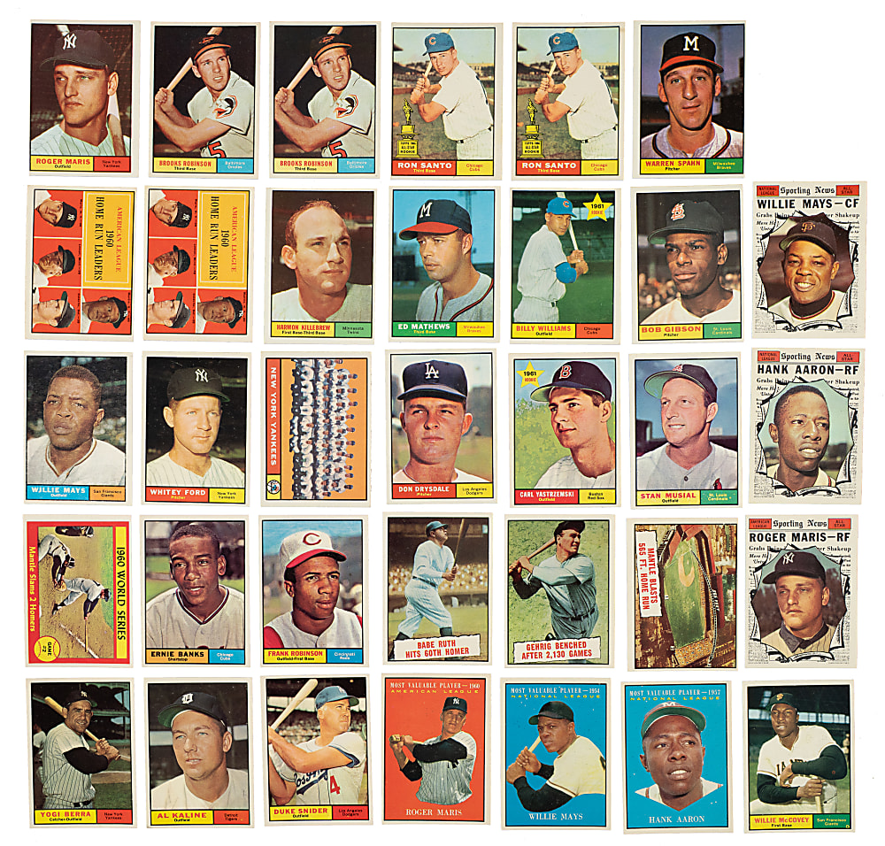 1961 Topps Near-Complete Set (586/587) Plus 122 Duplicates