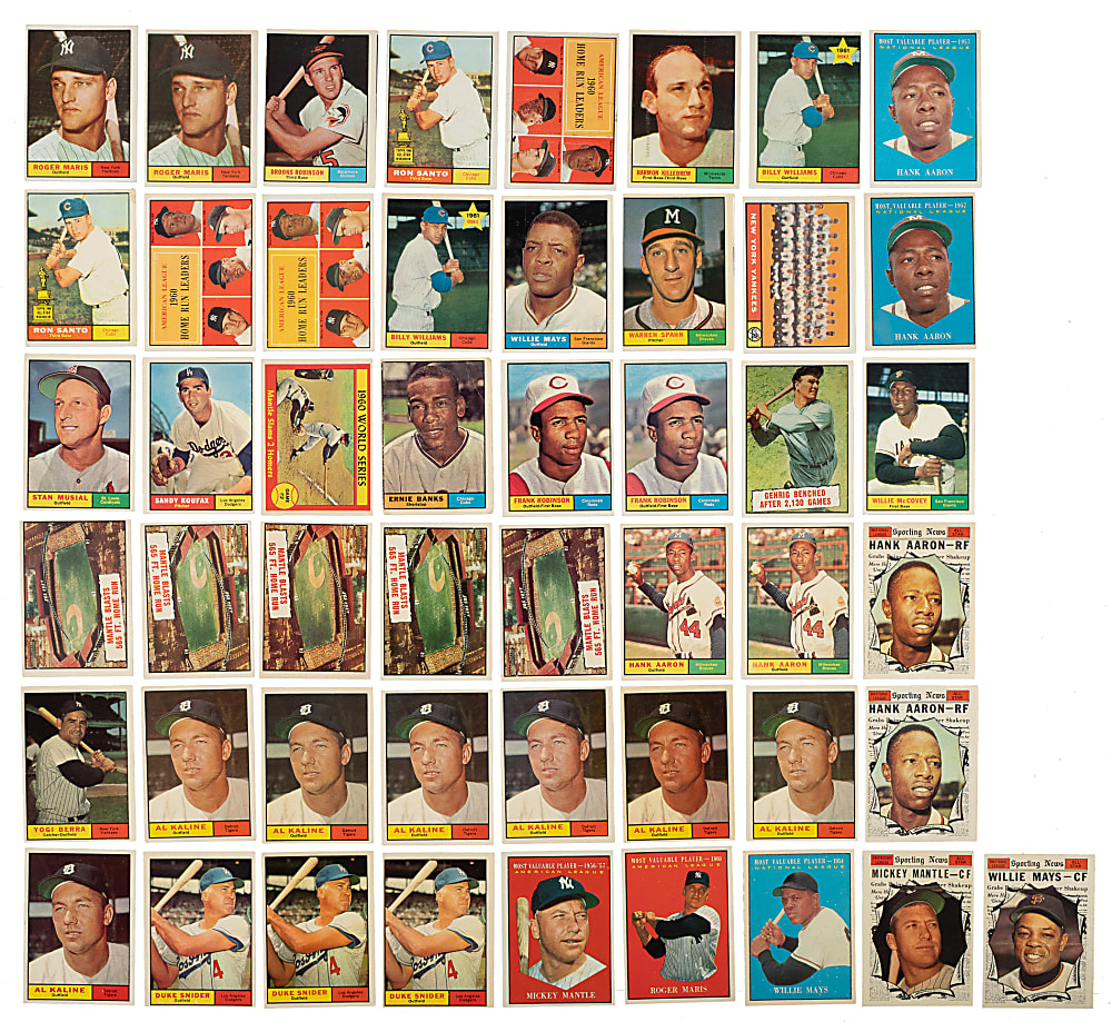1961 Topps Near-Complete Set (477/587) Plus 525 Duplicates