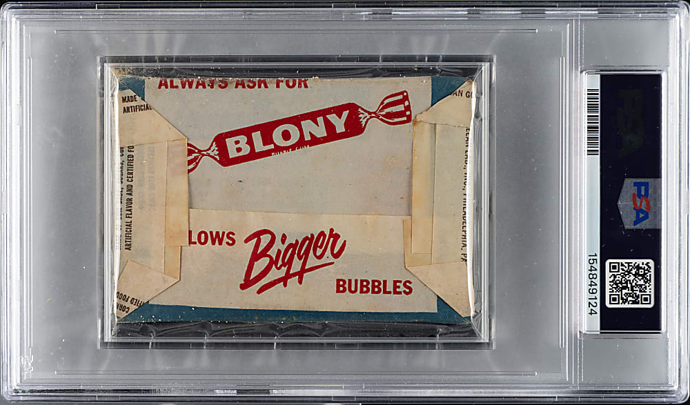 1955 Bowman Unopened Five-Cent Wax Pack PSA VG 3 - Robin Roberts on Back