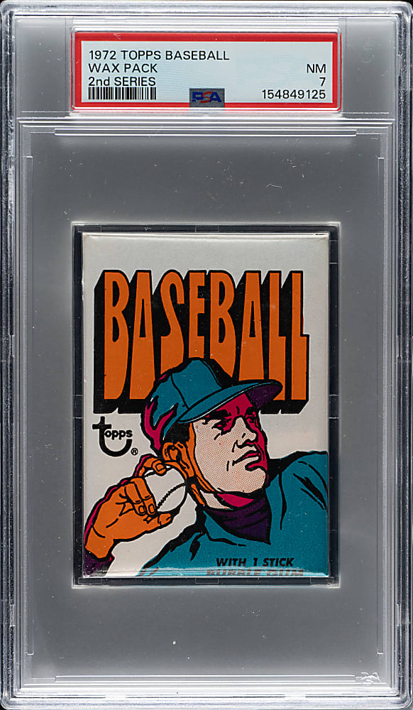 1972 Topps Second Series Unopened Wax Pack PSA NM 7
