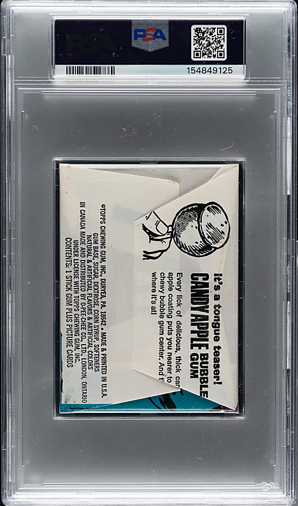 1972 Topps Second Series Unopened Wax Pack PSA NM 7