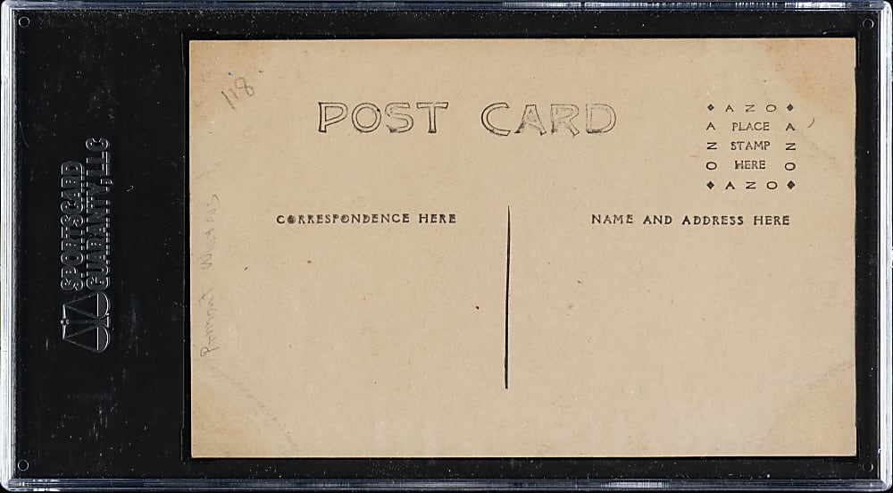 1907 Detroit Tigers Real-Photo Team Postcard with Ty Cobb Rookie SGC GOOD 2