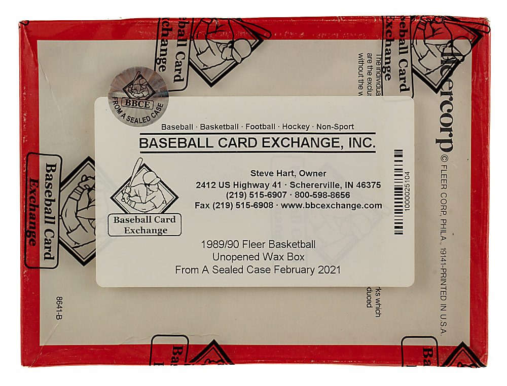 1989-1990 Fleer Basketball Unopened Wax Box (36 Packs) - BBCE - From a Sealed Case (FASC)