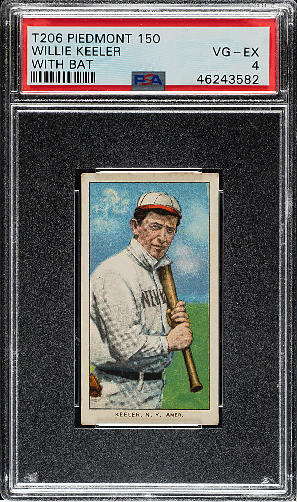 1909-1911 T206 White Border Willie Keeler with Bat PSA VG-EX 4