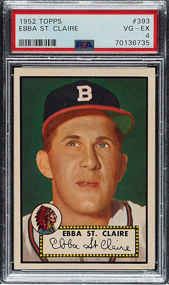 1952 Topps #393 Ebba St. Claire High Number PSA VG-EX 4