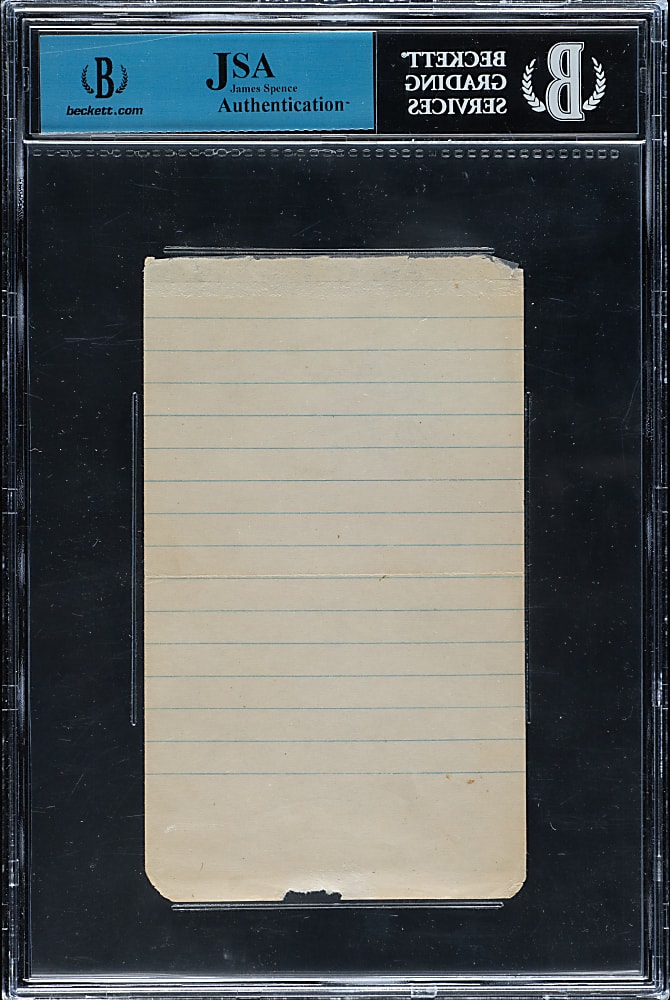 Vintage 1950s Willie Mays Signed Notebook Page - Beckett/JSA