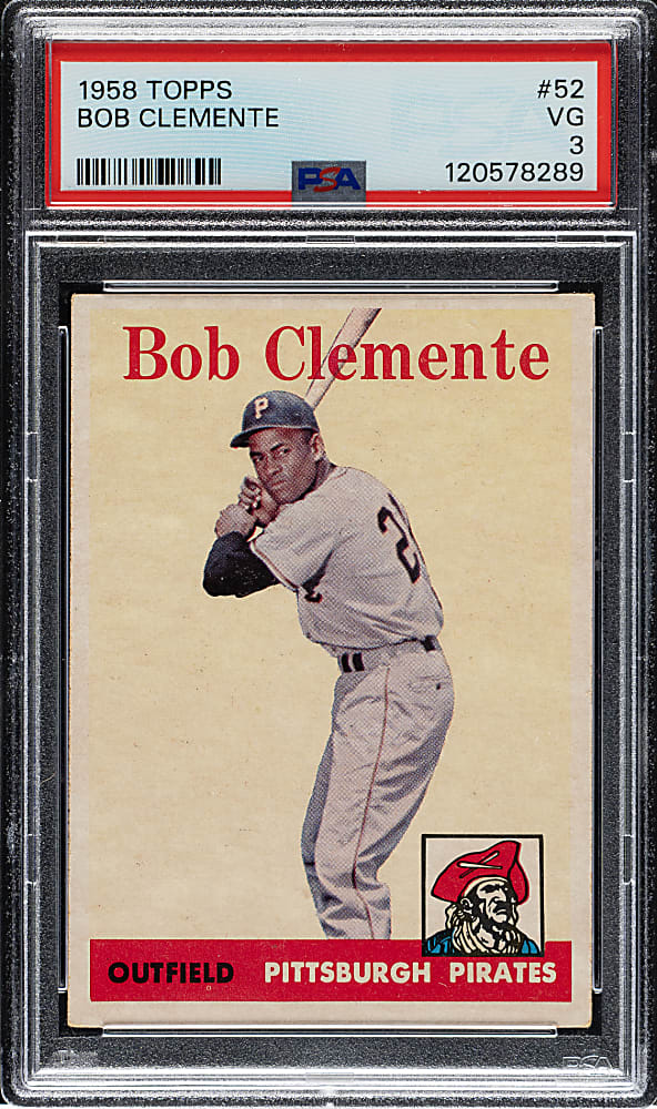 1958 Topps #52 Roberto Clemente PSA VG 3