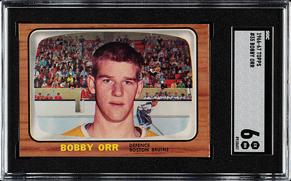 1966-1967 Topps Hockey #35 Bobby Orr Rookie SGC EX/NM 6