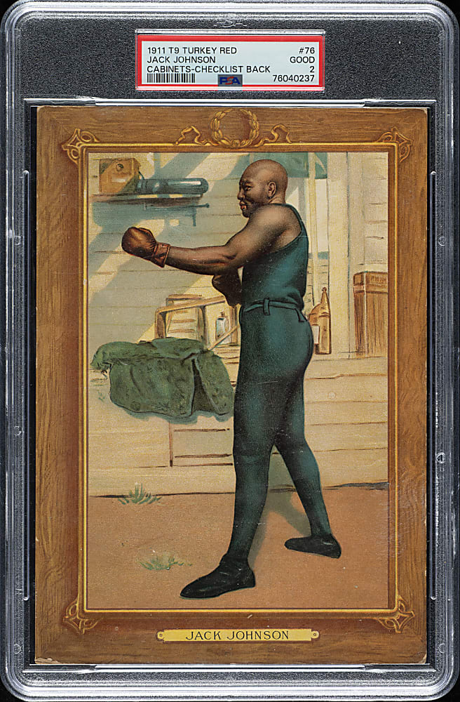 1911 T9 Turkey Red Boxing #76 Jack Johnson PSA GOOD 2