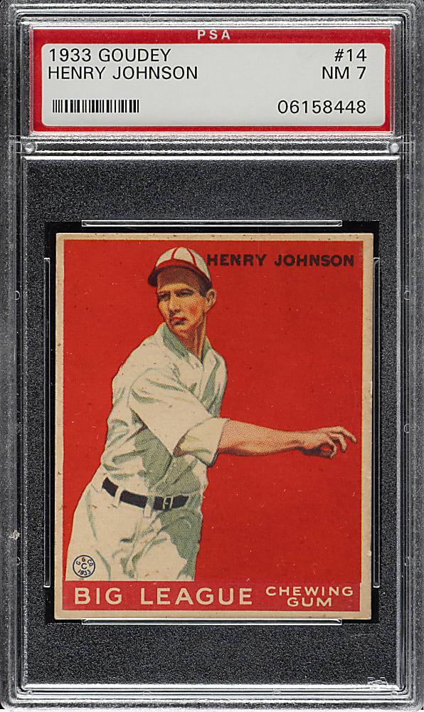 1933 R319 Goudey #14 Henry Johnson PSA NM 7