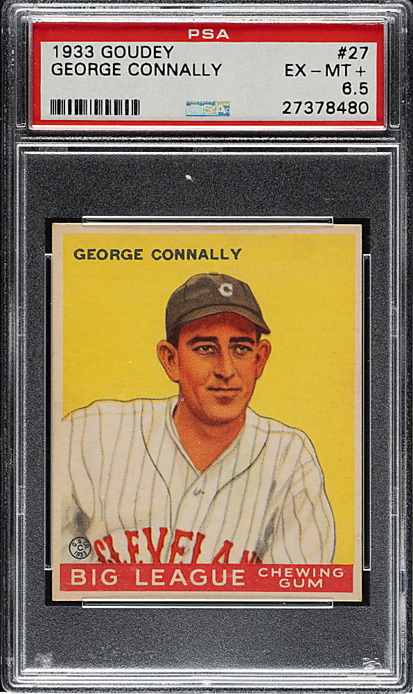 1933 R319 Goudey #27 George Connally PSA EX-MT+ 6.5