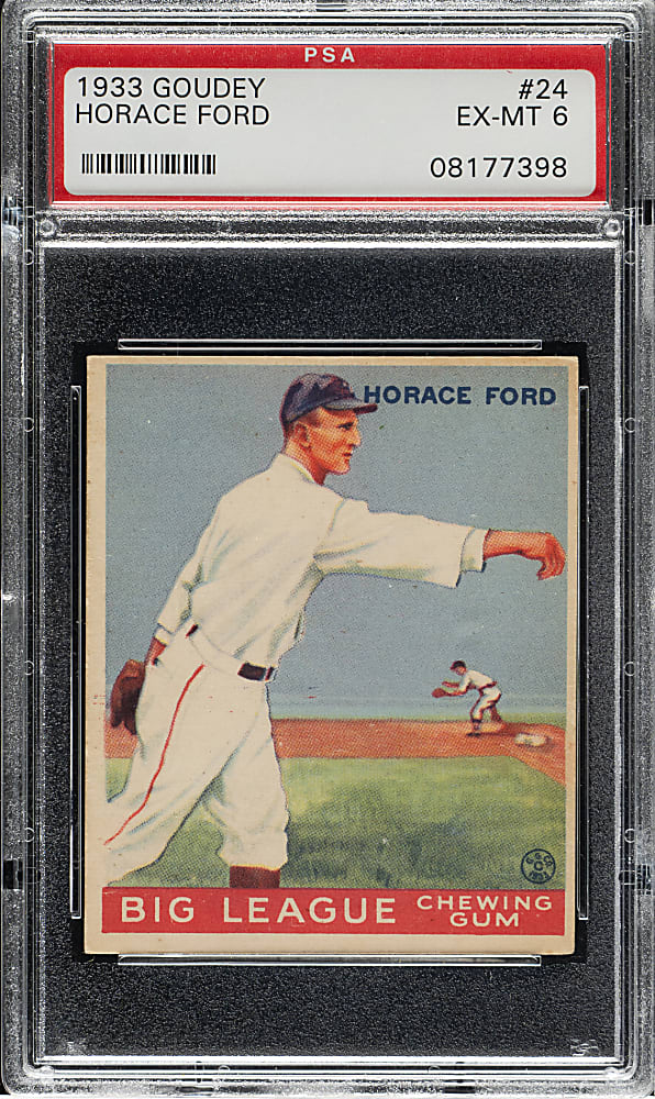1933 R319 Goudey #24 Horace Ford PSA EX-MT 6