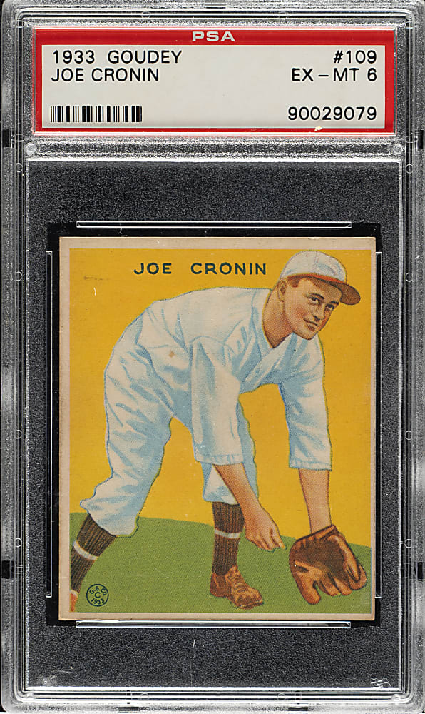 1933 R319 Goudey #109 Joe Cronin PSA EX-MT 6