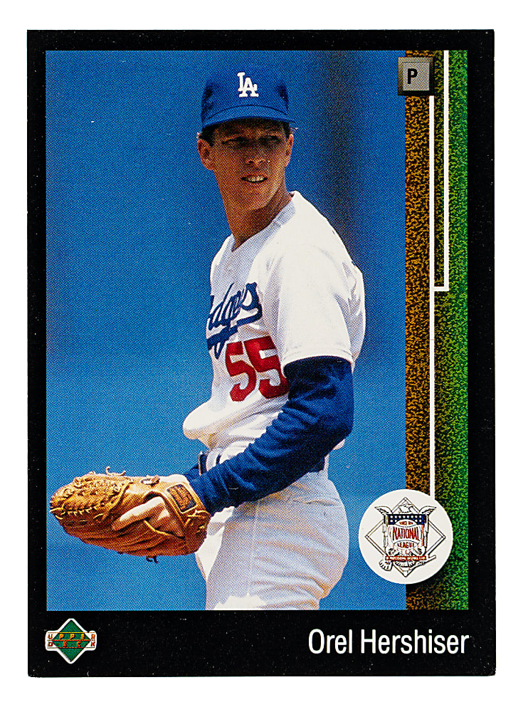 1989 Upper Deck #661 Orel Hershiser Black Border Proof Card - Extremely Rare!