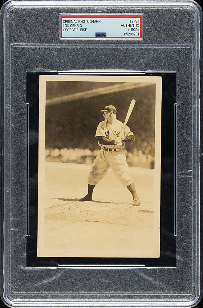 Circa 1930s Lou Gehrig Original George Burke Photograph PSA/DNA Type I