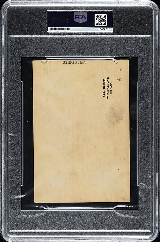 Circa 1930s Lou Gehrig Original George Burke Photograph PSA/DNA Type I
