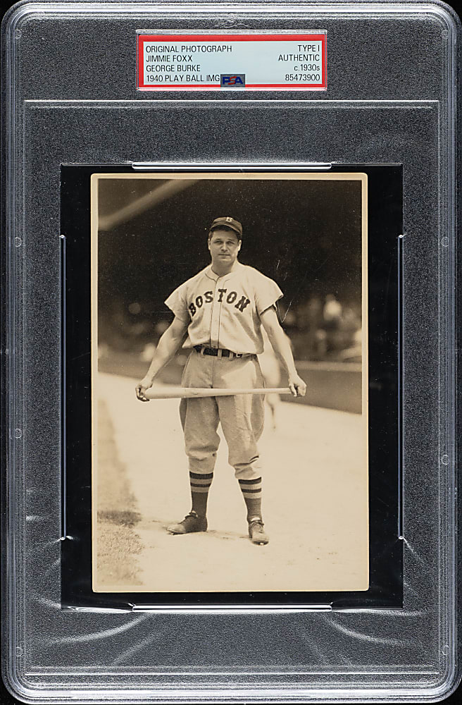 Circa 1930s Jimmie Foxx Original George Burke Photograph PSA/DNA Type I - Image Used For 1940 Play Ball Card