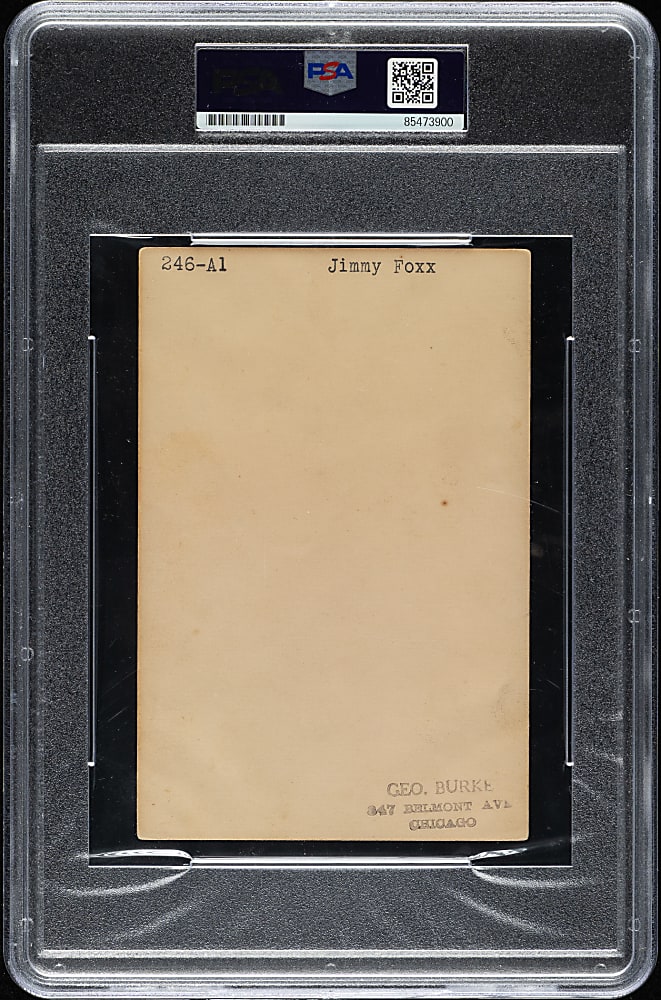 Circa 1930s Jimmie Foxx Original George Burke Photograph PSA/DNA Type I - Image Used For 1940 Play Ball Card