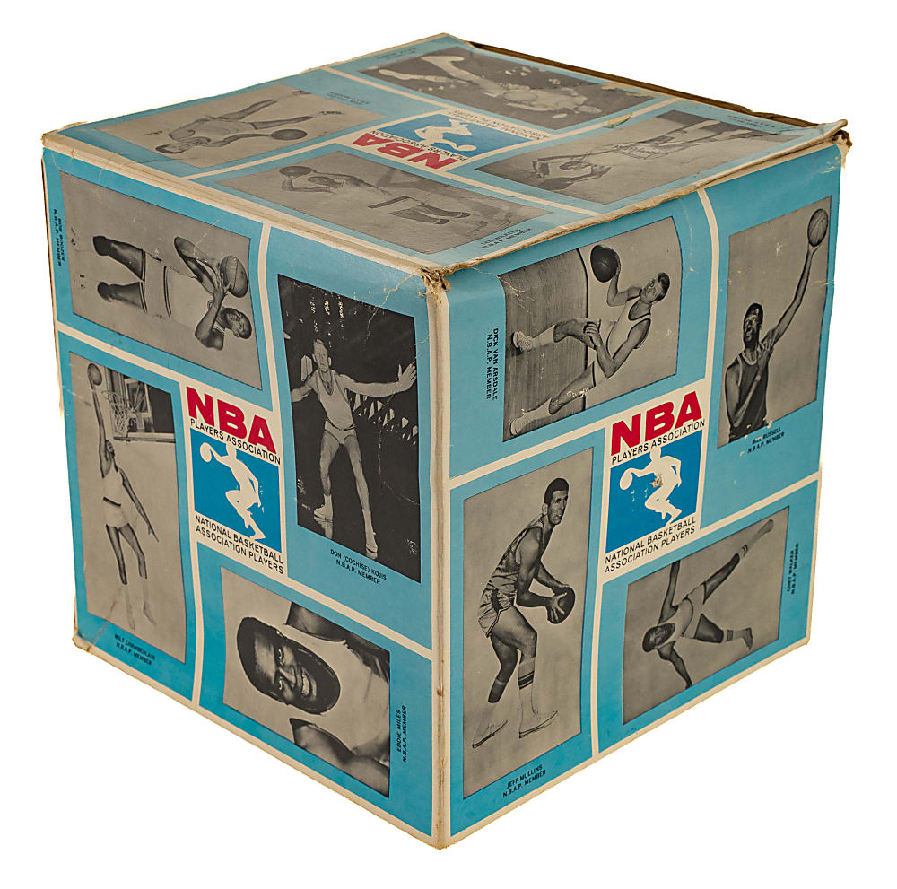 Extraordinary 1969 NBAP Member Basketball Original Box with 17 Players Including Chamberlain, Russell, and West