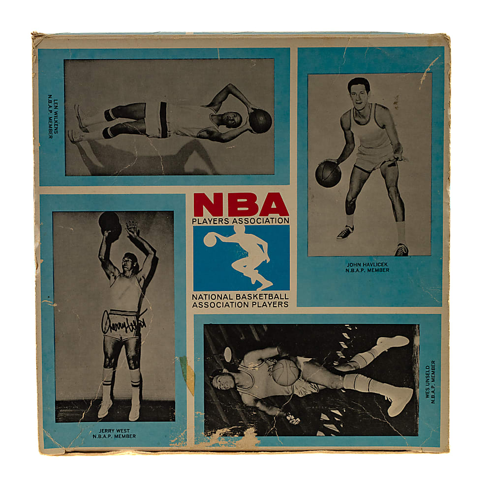 Extraordinary 1969 NBAP Member Basketball Original Box with 17 Players Including Chamberlain, Russell, and West