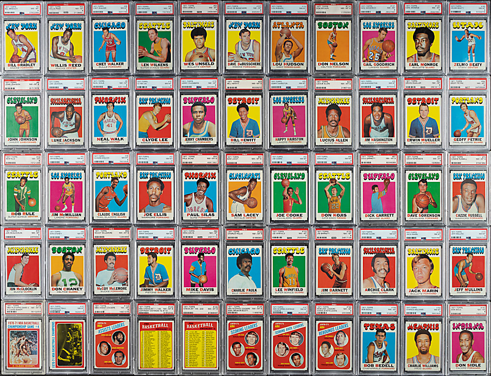1971-1972 Topps Basketball PSA NM-MT 8 Collection (83) Including Cowens, Tomjanovich, and R. Brown Rookies