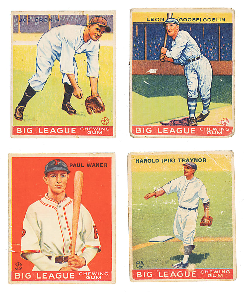 1933 R319 Goudey Collection (46) Including Cronin, Goslin, Waner, and Traynor