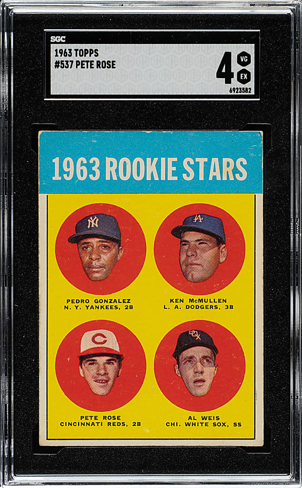 1963 Topps #537 Pete Rose Rookie SGC VG/EX 4