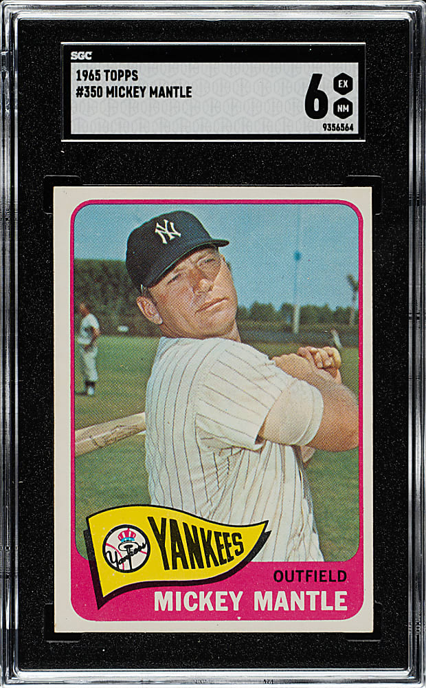 1965 Topps #350 Mickey Mantle SGC EX/NM 6