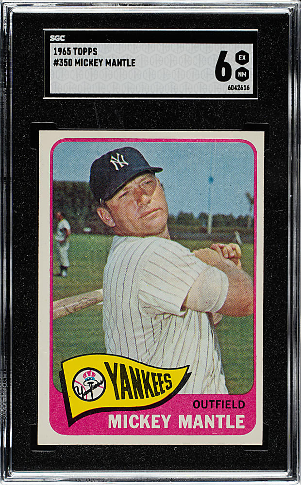 1965 Topps #350 Mickey Mantle SGC EX/NM 6