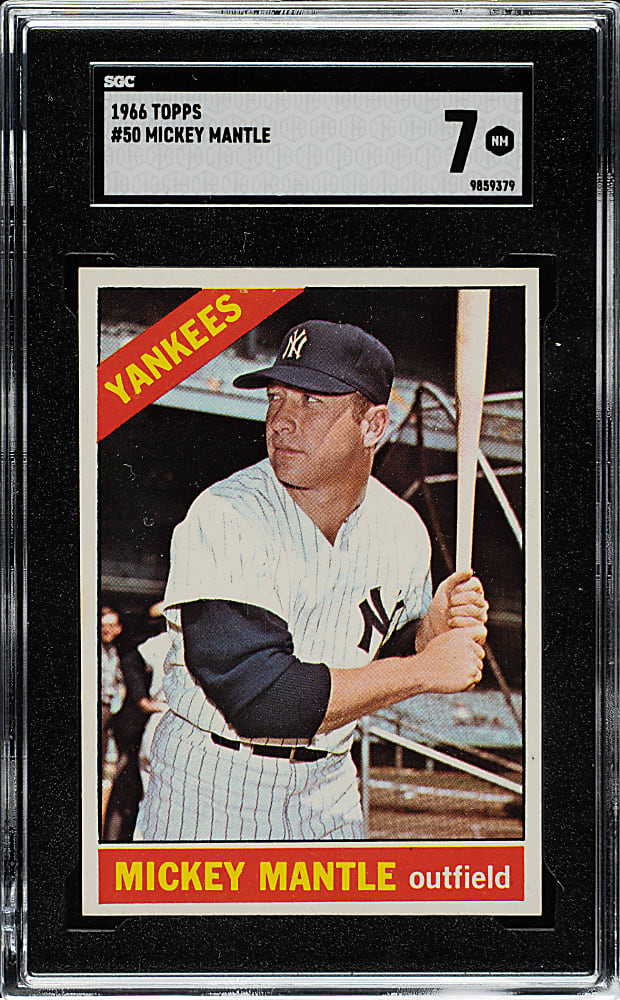 1966 Topps #50 Mickey Mantle SGC NM 7