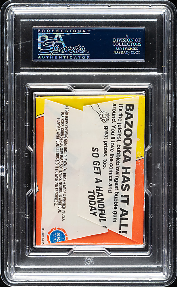 1980-1981 Topps Basketball Unopened Wax Pack PSA NM-MT 8 - Larry Bird and Magic Johnson Rookie Year
