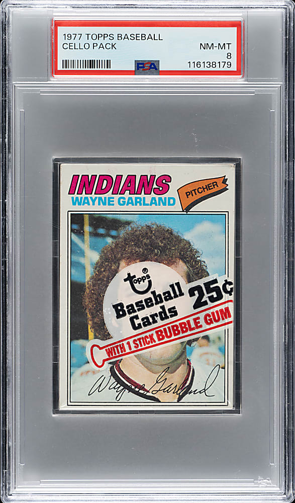 1977 Topps Unopened Cello Pack PSA NM-MT 8
