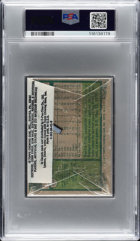 1977 Topps Unopened Cello Pack PSA NM-MT 8