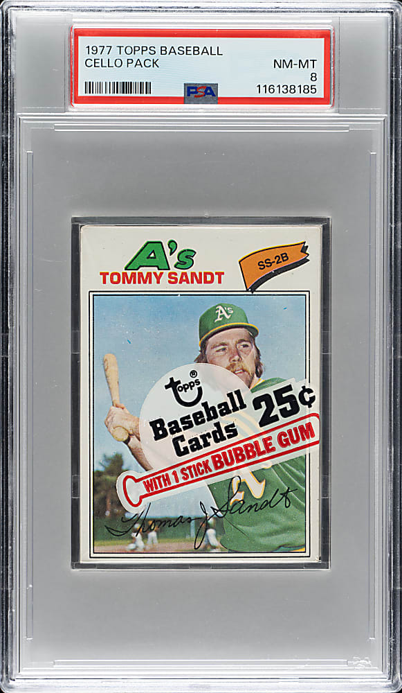 1977 Topps Unopened Cello Pack PSA NM-MT 8