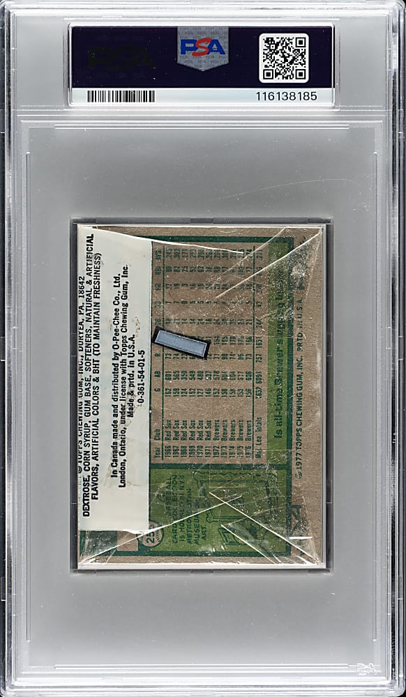 1977 Topps Unopened Cello Pack PSA NM-MT 8