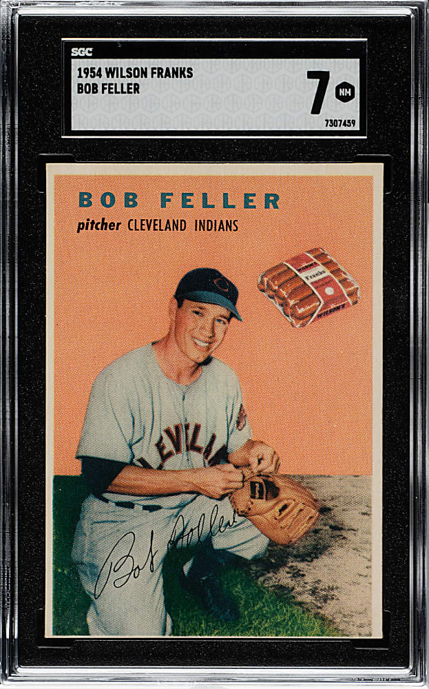 1954 Wilson Franks Bob Feller SGC NM 7