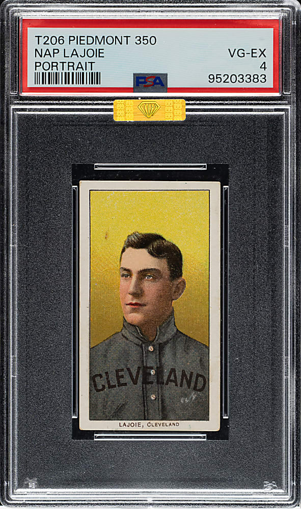 1909-1911 T206 White Border Nap Lajoie Portrait PSA VG-EX 4 (MBA Gold Diamond)